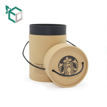 Haute Qualité En Gros Logo Personnalisé Encre Noire Kraft Papier Verre Tasse De Café Emballage Tube Boîtes